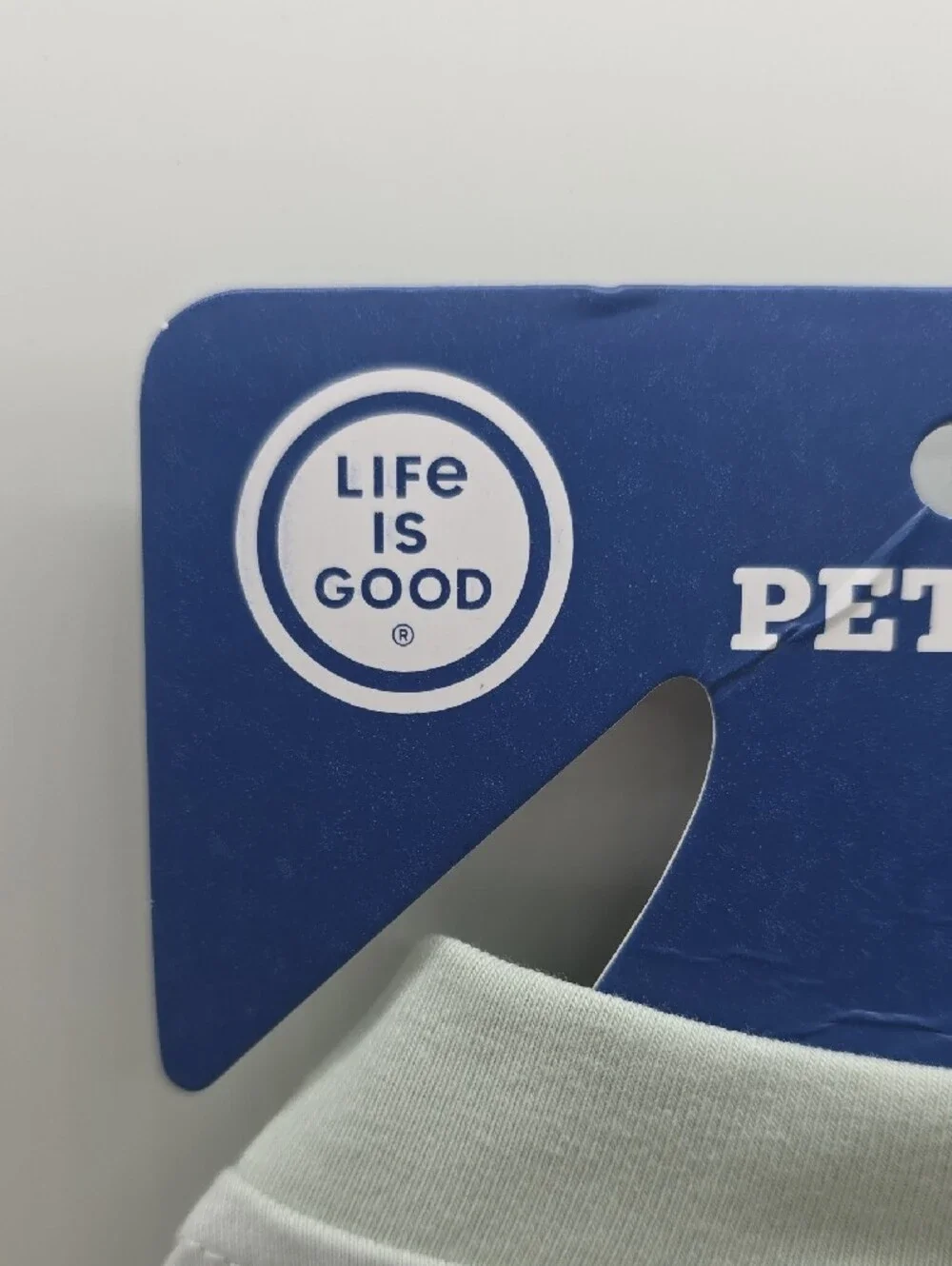 Life Is Good White Pet Dress with Blue and Orange Graphic